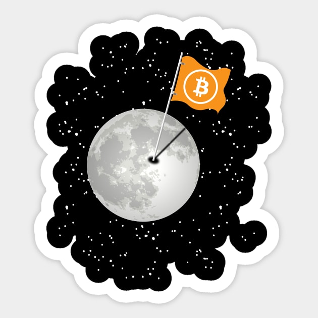 Bitcoin To The Moon | For Altcoin And Blockchain Fans Sticker by The Hammer